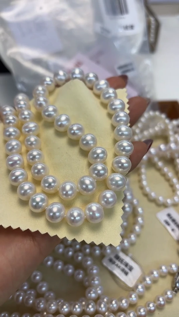 颈饰银S925镶嵌淡水珍珠8.5-9.5MM无核