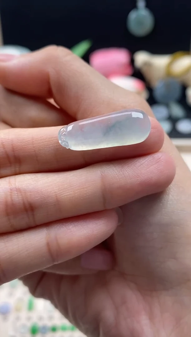 【闪购商品】翡翠颈饰未镶嵌翡翠冰飘花福瓜