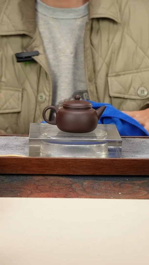 茶壶紫砂 匏樽水平 深井紫泥 100cc 钱币孔