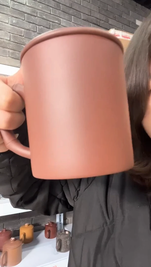 【闪购商品】紫砂茶杯紫砂盖杯紫泥直升筒