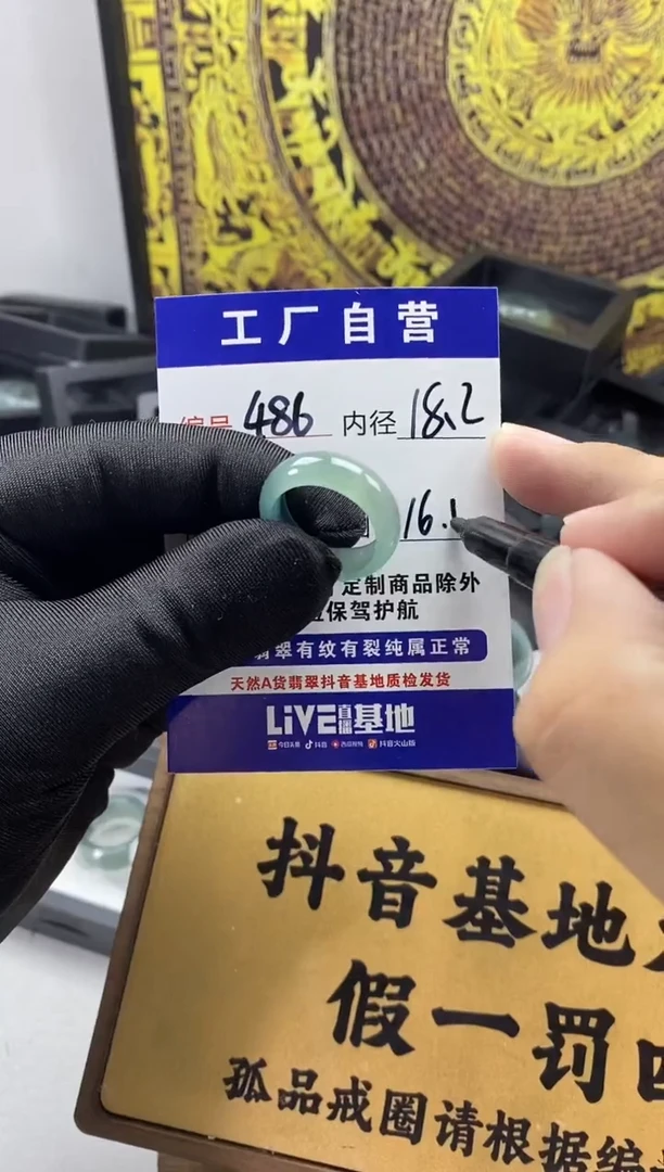 未镶嵌戒圈翡翠486