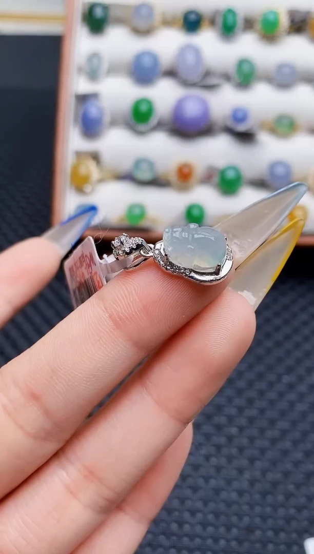 银S925镶嵌戒指翡翠1472