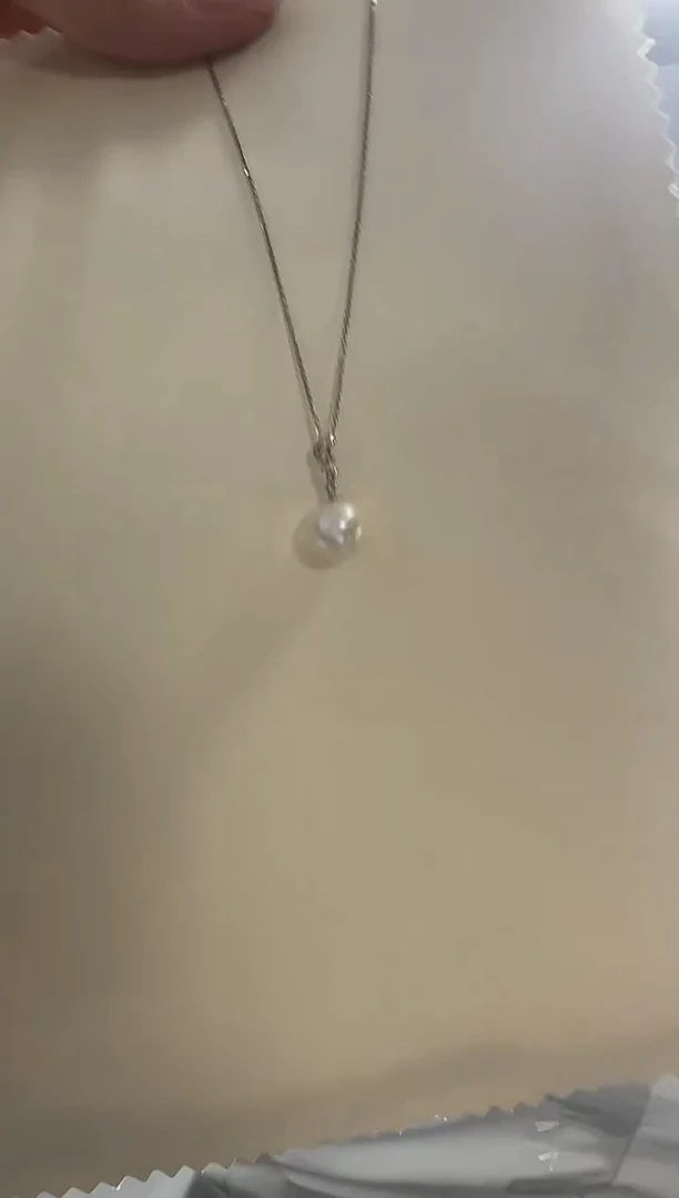 颈饰银S925镶嵌淡水珍珠G30