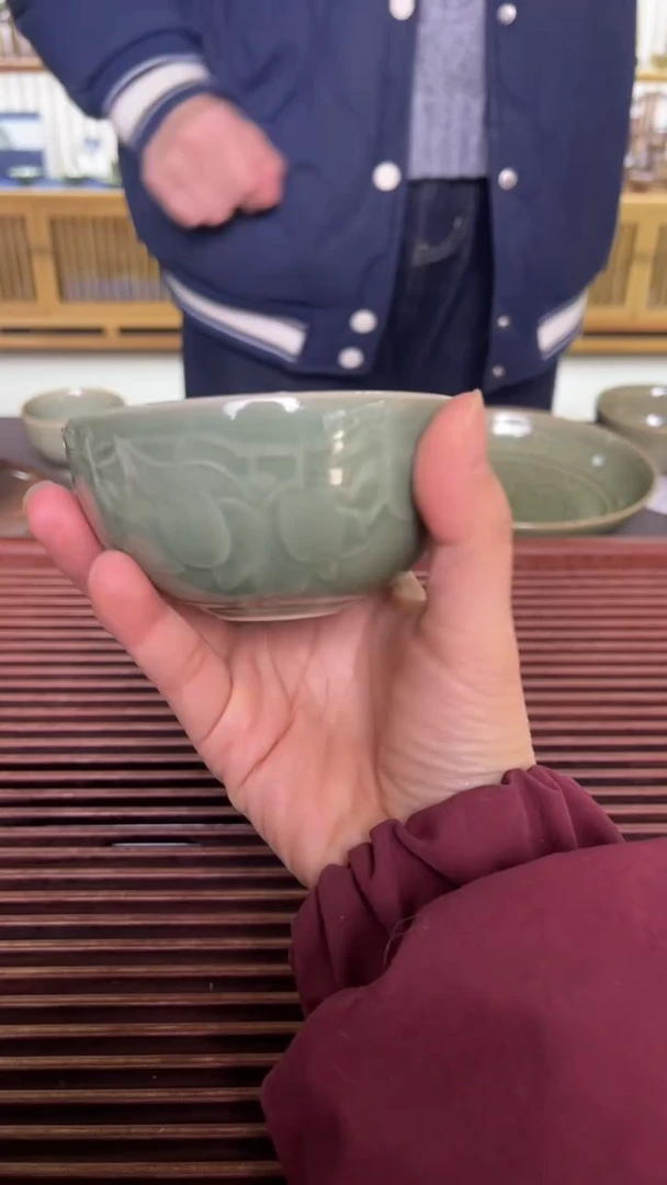 【闪购商品】其他青瓷猕猴桃纹普洱杯