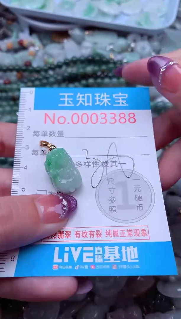 翡翠未镶嵌吊坠(不含链)3388