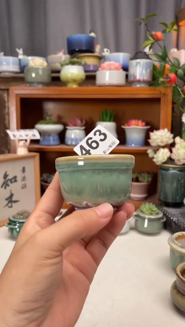 瓷片463知木小芳花盆