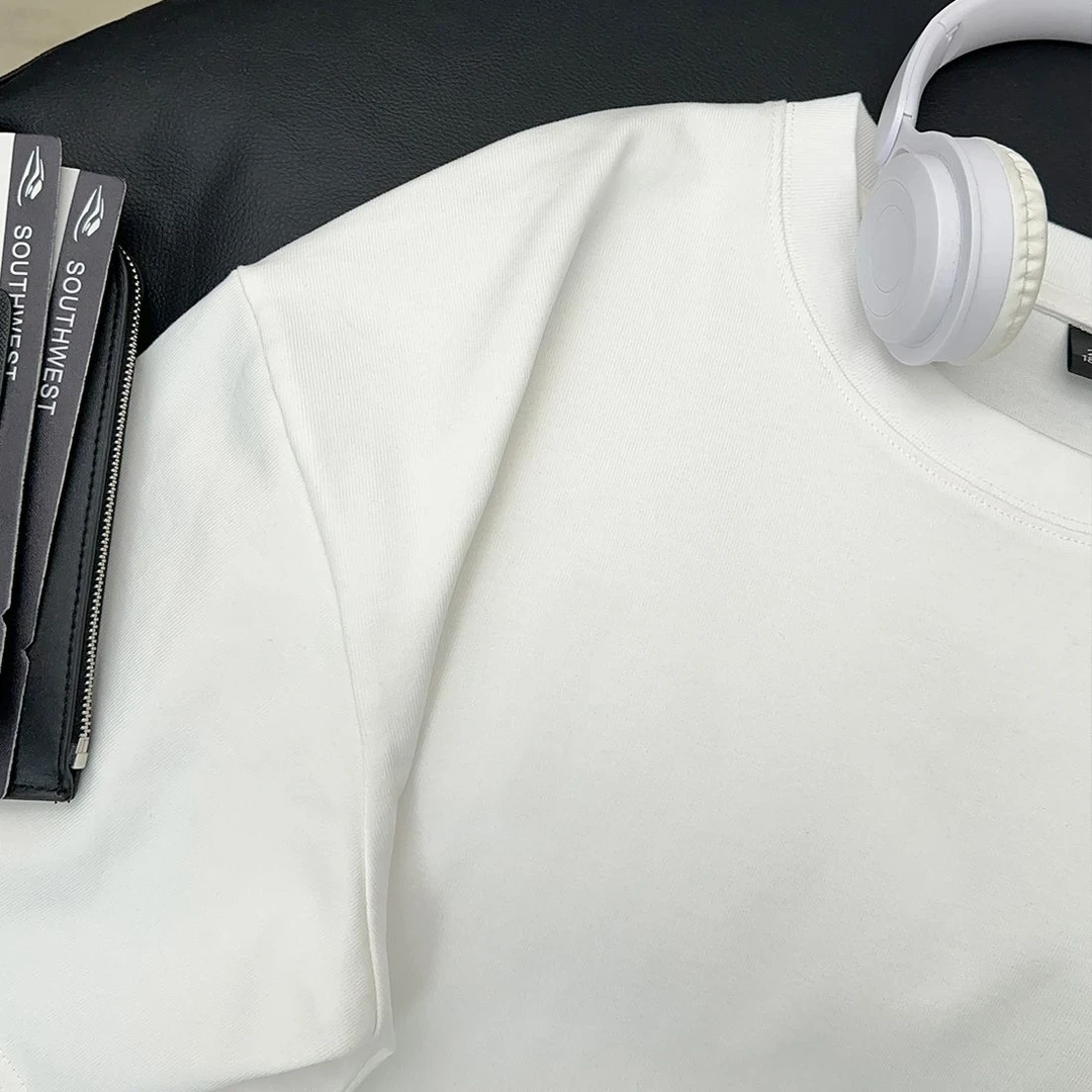 新款夏季新款纯棉圆领设计感印花t恤韩版潮流别致穿搭情侣款上衣