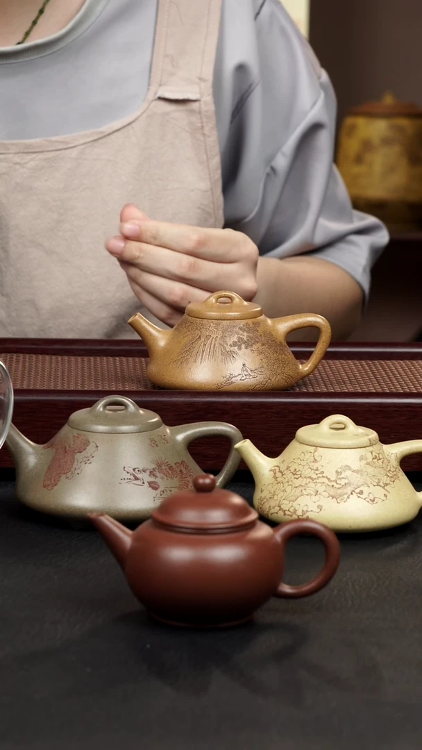 紫砂茶宠黄金段泥料子冶石瓢