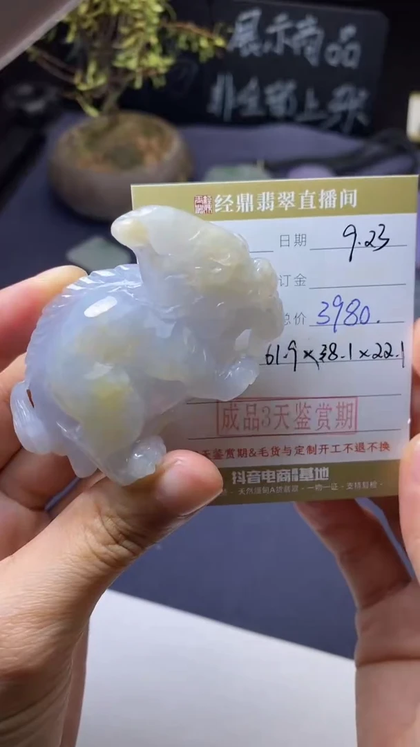 未镶嵌挂件翡翠小*伟摆件