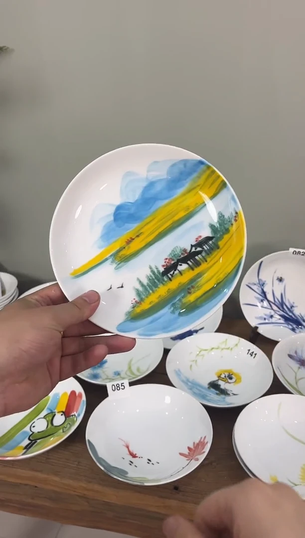 陶瓷景德镇高温釉中彩陶瓷餐具(无毒无铅无镉)