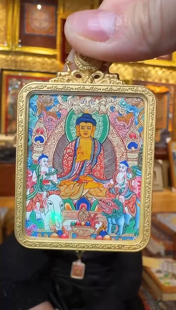 吊坠释迦老师---热贡纯手绘