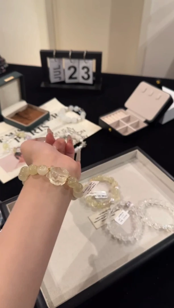 水晶手串合金黄水晶x1999