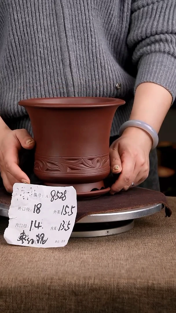 紫砂花盆花卉工艺8528+z