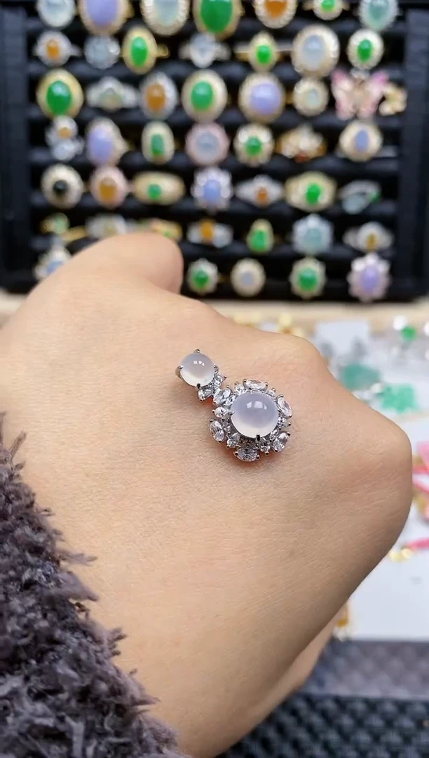 银S925镶嵌戒指翡翠127