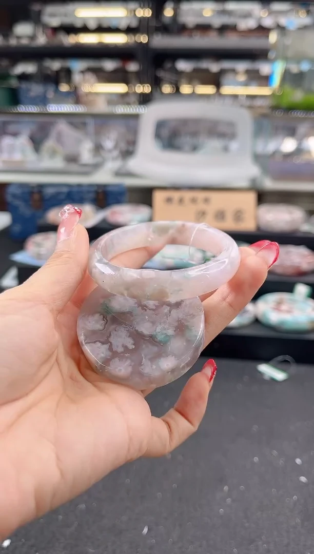 未镶嵌手镯石英质玉50--51圈口（赠品镯心）6988833