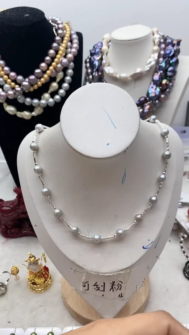 【闪购商品】淡水珍珠颈饰钛钢42