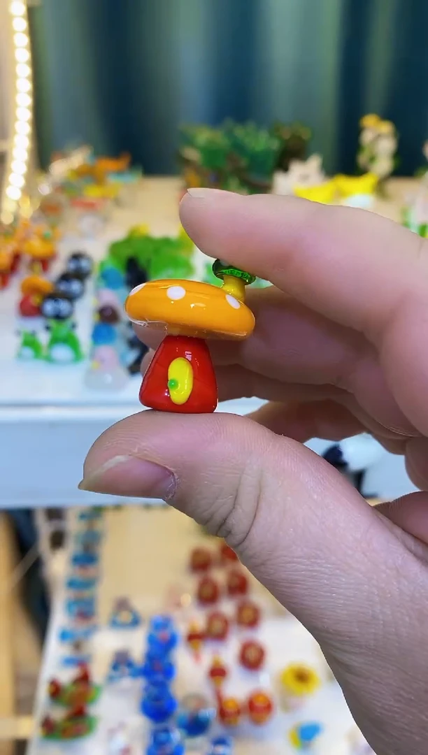 【闪购商品】琉璃手工艺品蘑菇房子