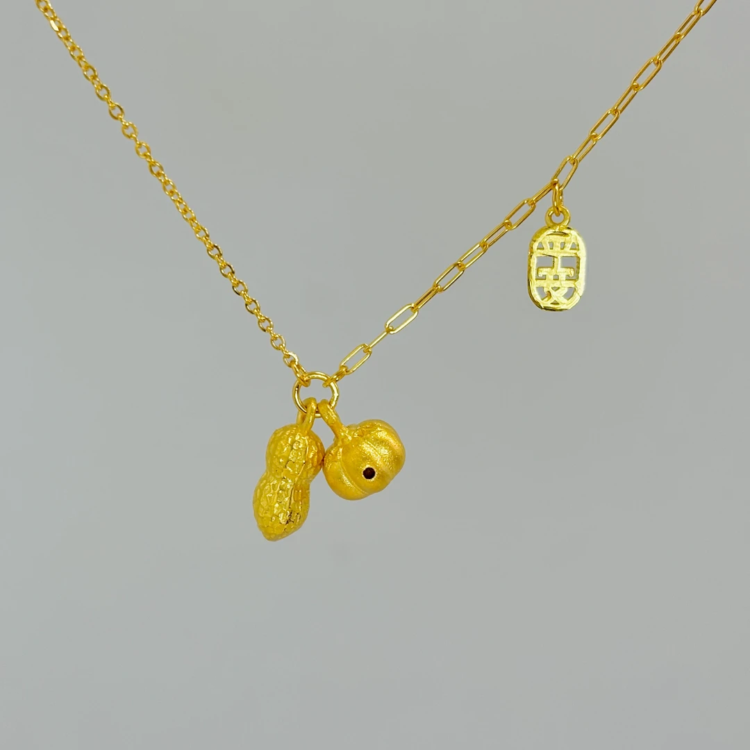 《小糖姐珠宝上新》足金黄金9999  好柿发生精致项链不支持七天