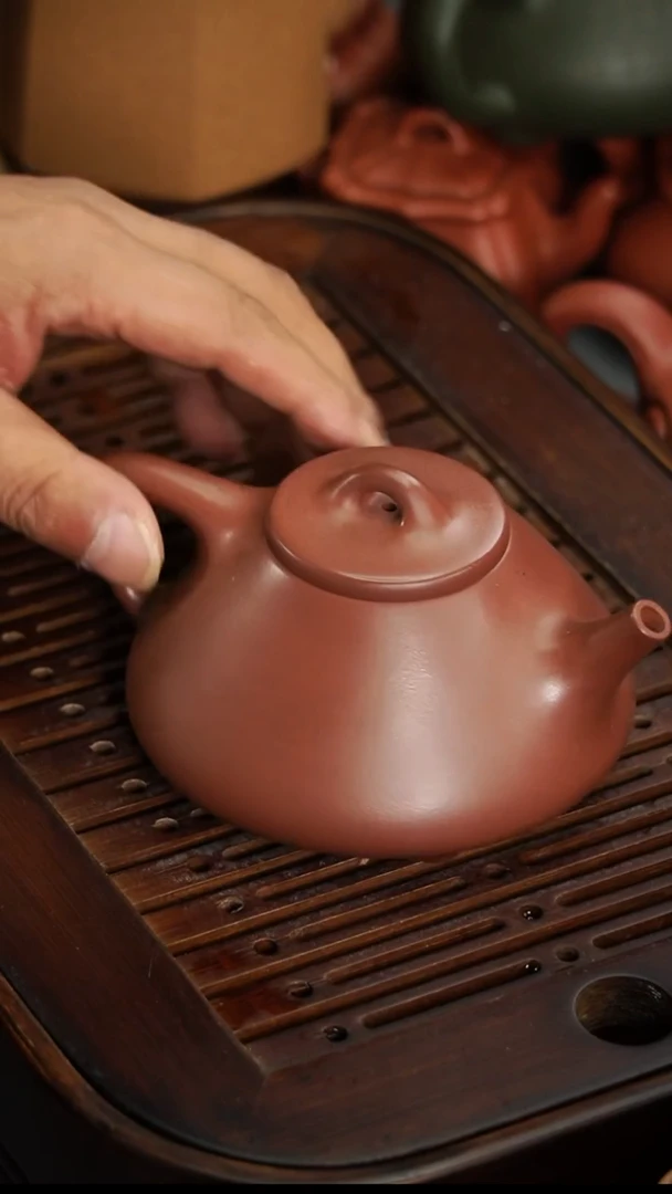 茶壶紫砂快**话宜兴紫砂紫泥子冶石瓢