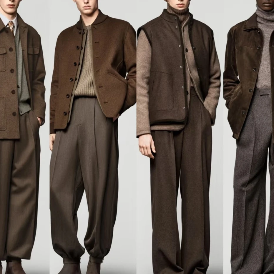 L e w+2025秋冬，進口牛皮压花 双面羊毛外套