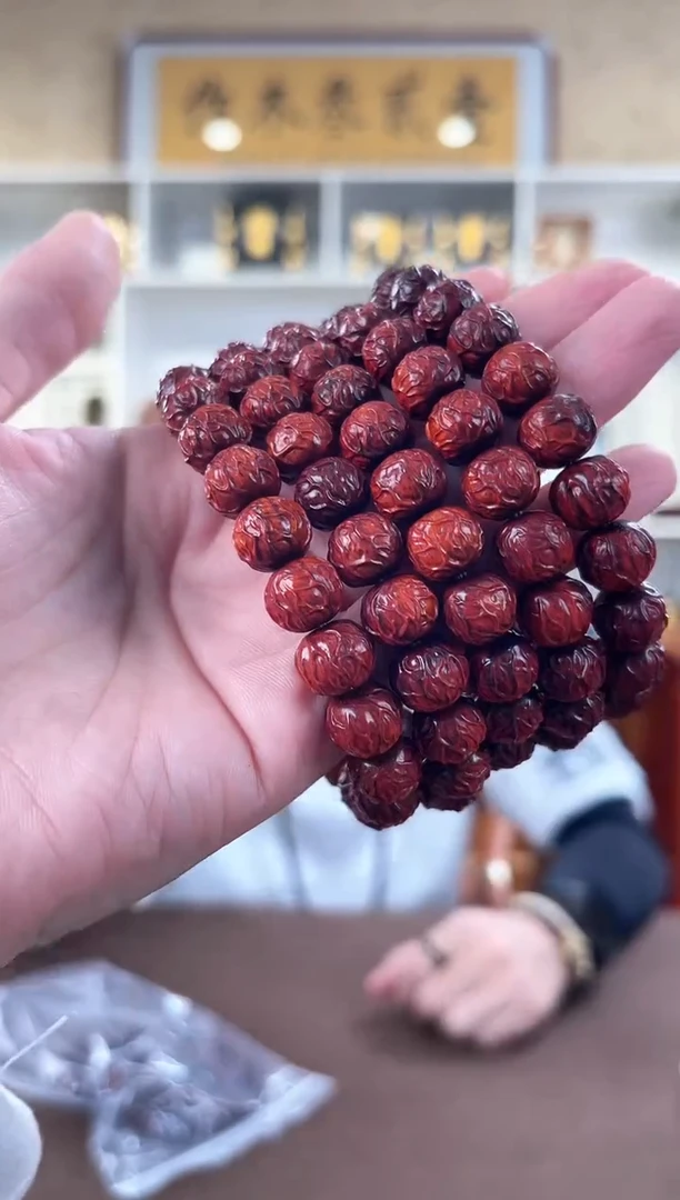 檀香紫檀（小叶紫檀）琴料毒液单圈手串 9*10