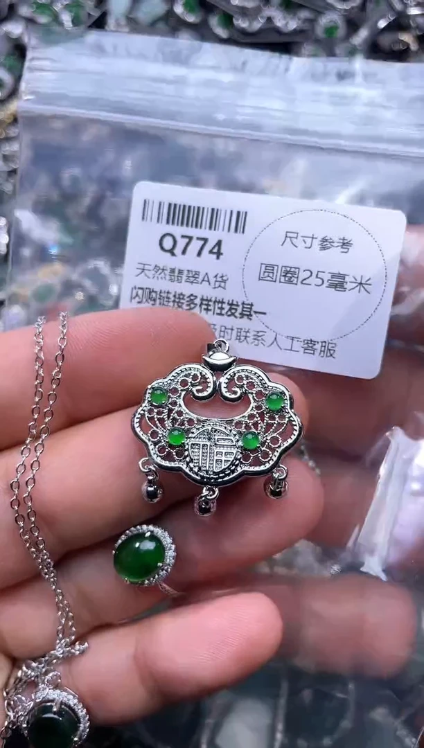 【闪购商品】翡翠颈饰未镶嵌Q774项链