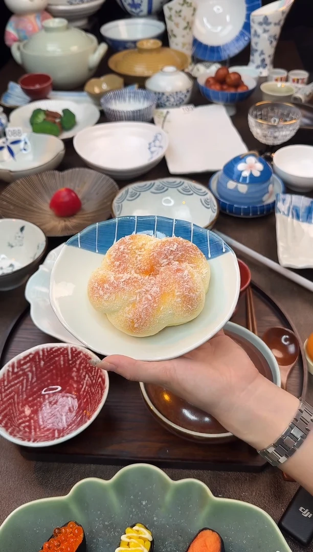 瓷宠粉福利（景蓝）上蓝贝壳盘