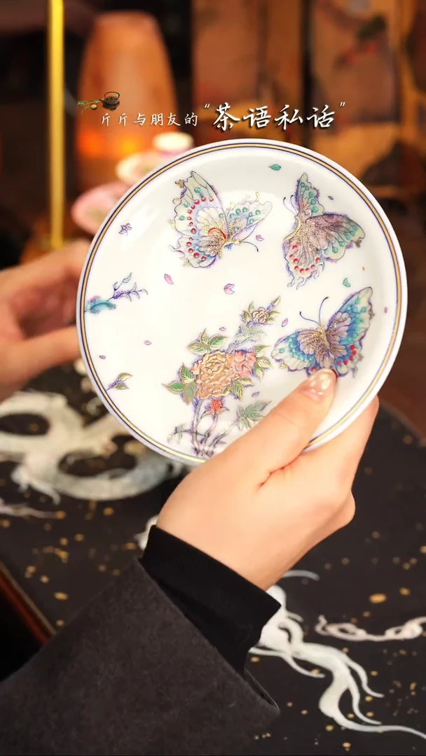 【闪购商品】灵玺贡坊   斗彩   蝴蝶   壶承