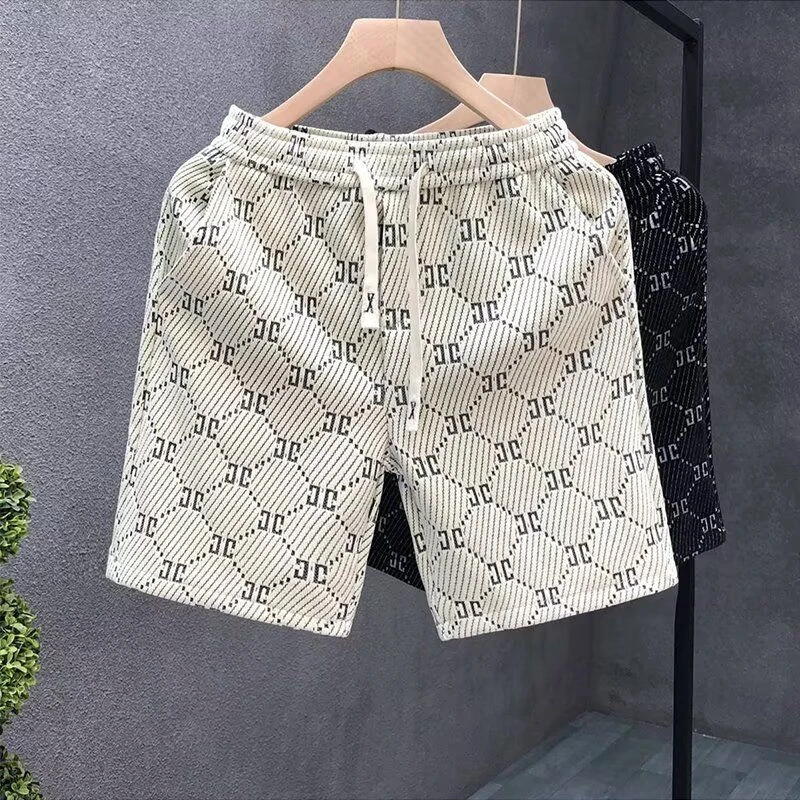 日系大码冰丝休闲短裤男款潮牌高端五分裤2025夏季薄款男士半截裤