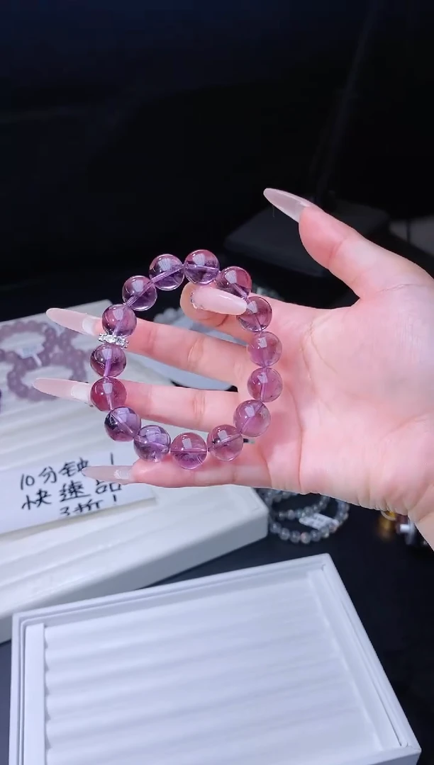 水晶手链合金529.37巴西紫水晶手串 多样性发其一