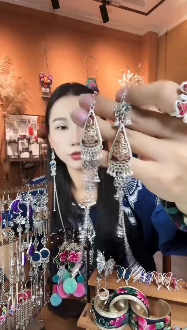 刺绣纯手工民族风耳环