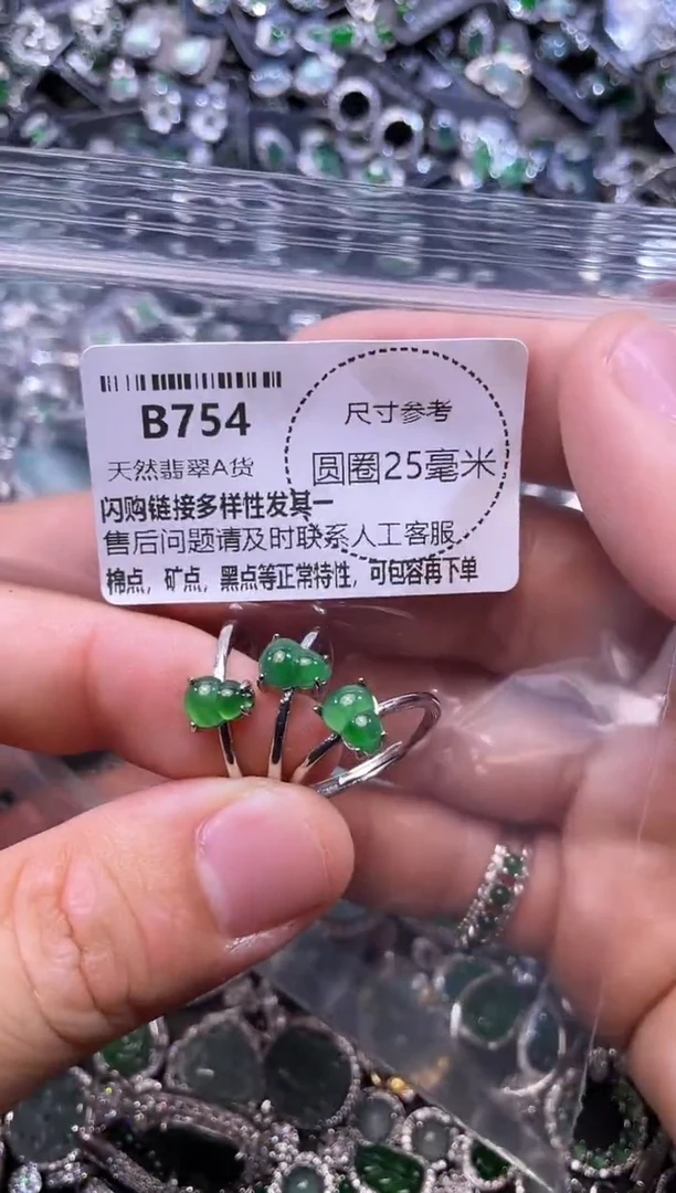翡翠未镶嵌颈饰B754戒指 多样性发其一