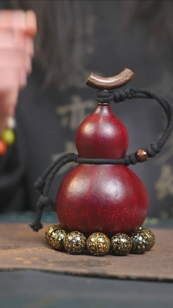 【闪购商品】YQ138大漆酒葫芦不包手串及旋转底座