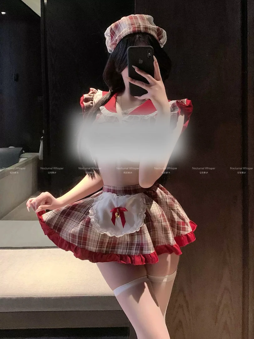 暗夜蜜语「女仆餐厅」性感纯欲蝴蝶结JK制服套装甜美可爱女仆睡衣