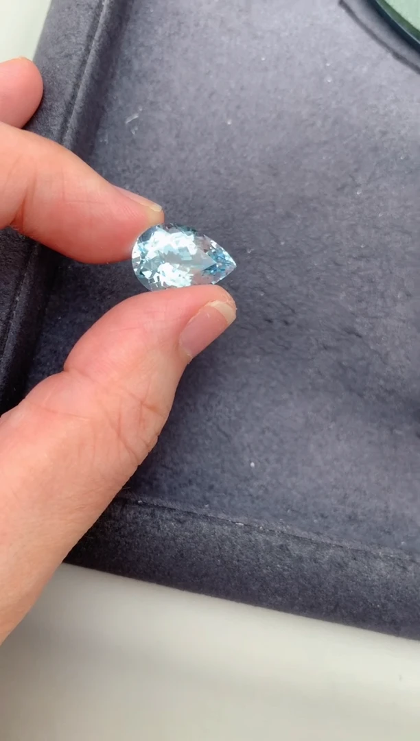 海蓝宝石裸石未镶嵌7.6ct海蓝宝  BE