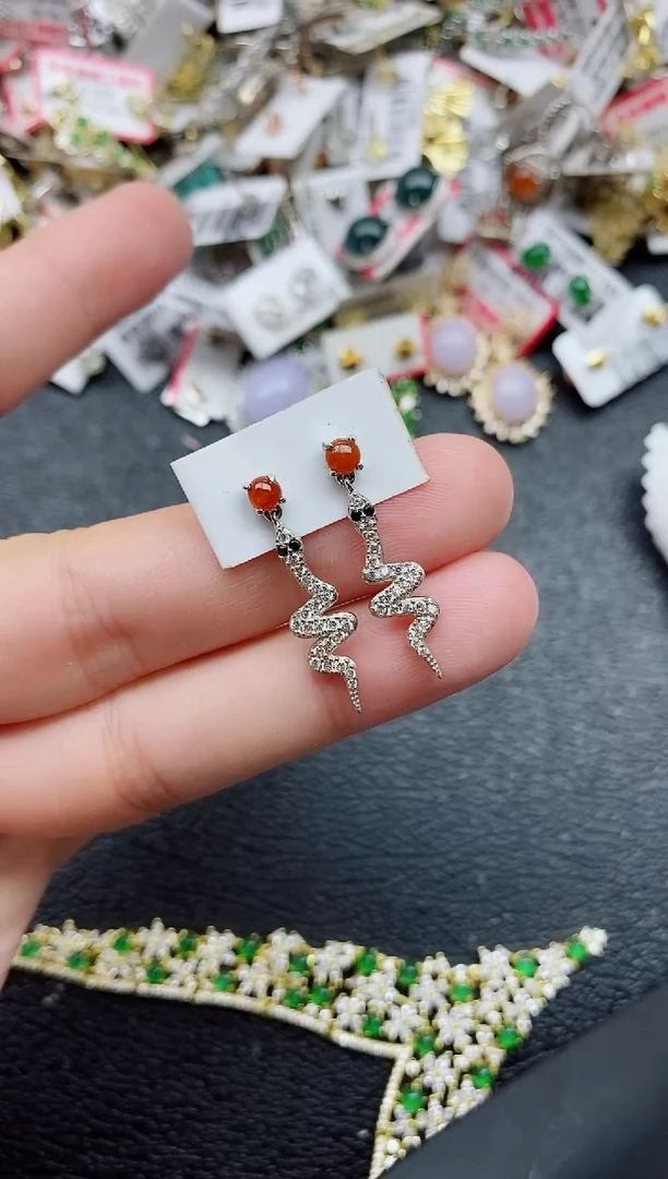 银S925镶嵌戒指翡翠1