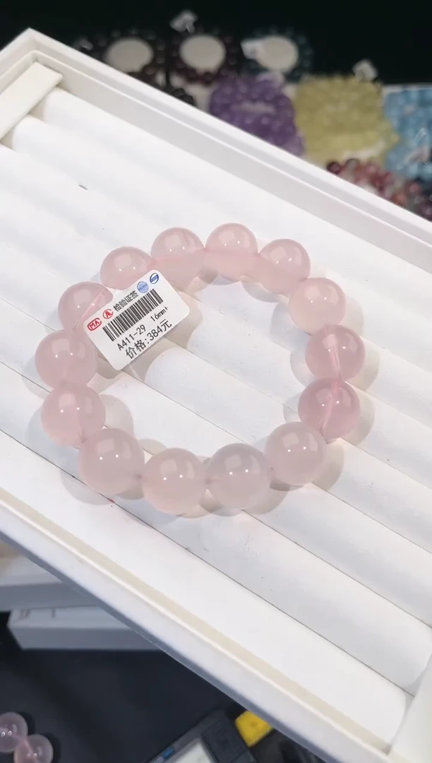 【闪购商品】水晶手链未镶嵌多样性发一莫粉16mm