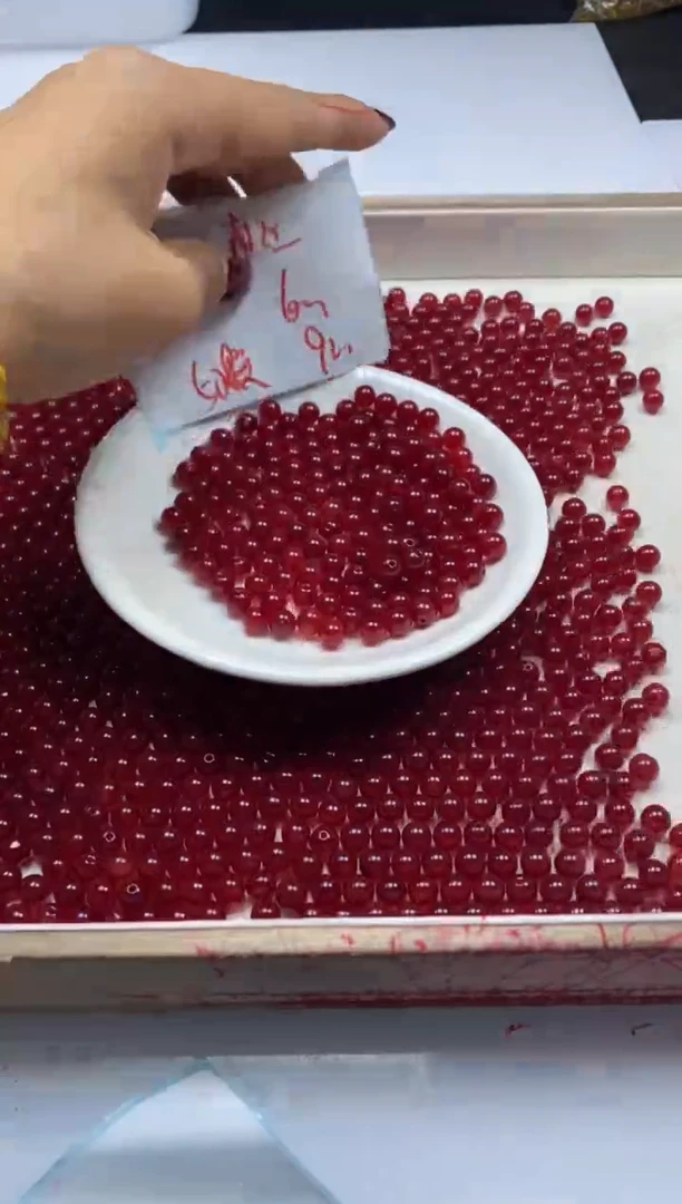 【闪购商品】玛瑙/玉髓颈饰未镶嵌w89冰牛血红6mm*50颗