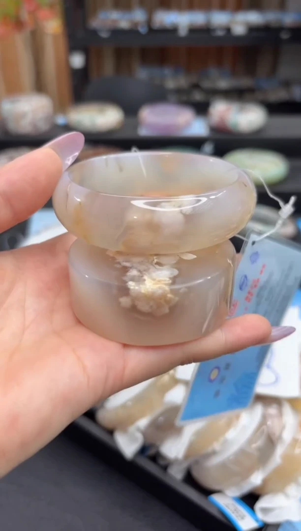 未镶嵌手镯石英质玉A469(59圈赠送镯心)