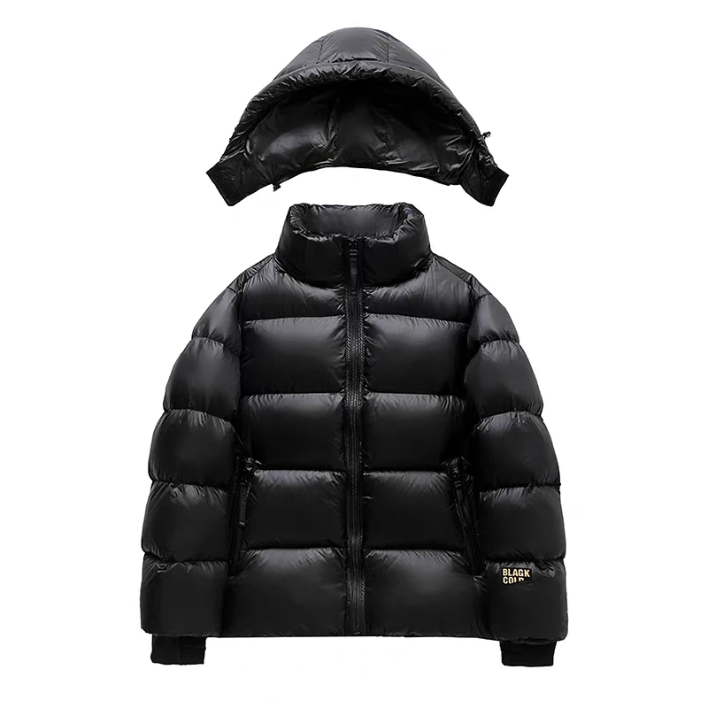 【Real&C】黑金90白鹅绒短款羽绒服冬季高端超厚男女情侣外套 2