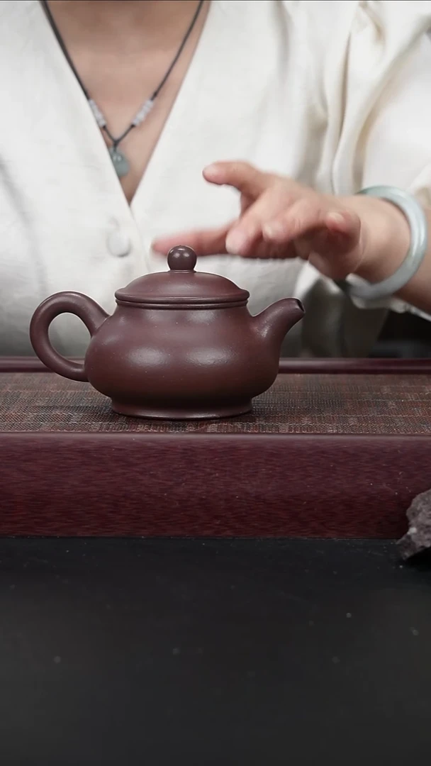 茶壶紫砂jf紫泥 潘壶260CC