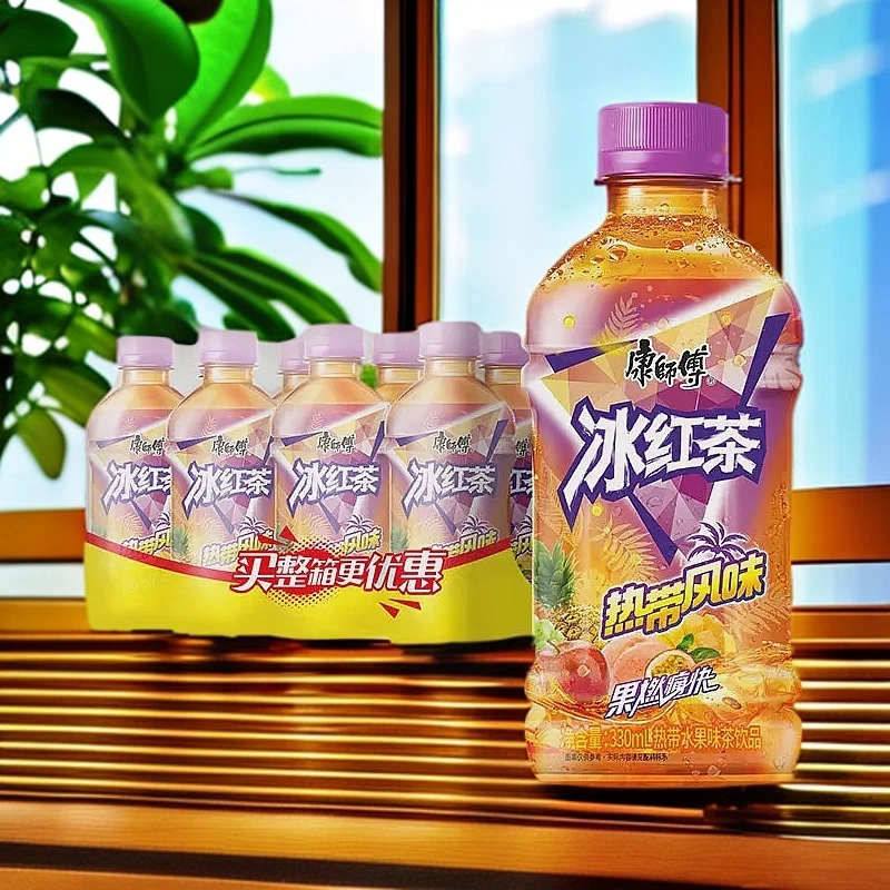 8瓶康师傅热带风味冰红茶便携装混合夏季冷饮DC