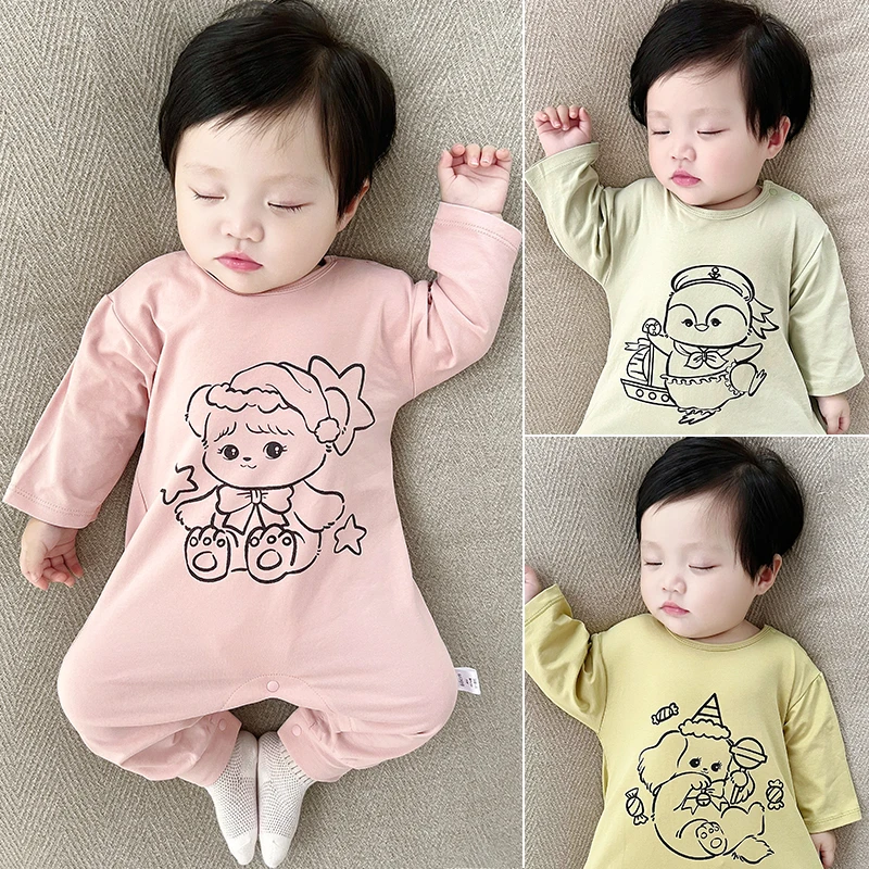 【动物印花套头】连体衣男童女童