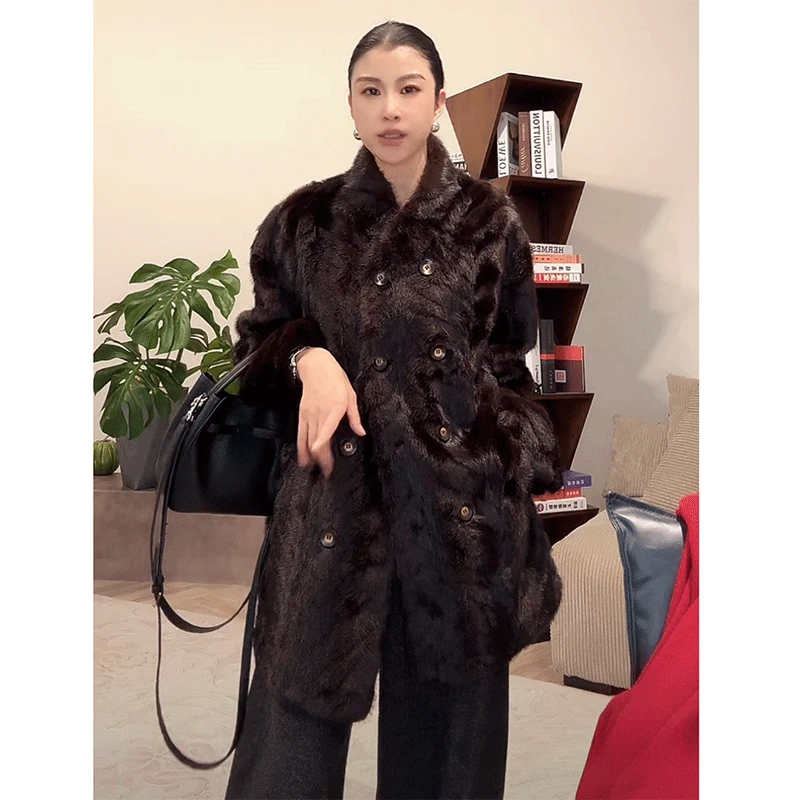 ZUOXIAOQI金叶貂皮毛外套31(衣长78/胸围124)