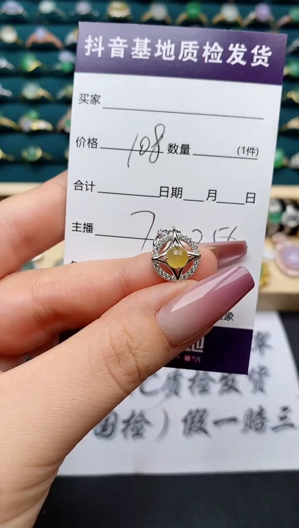 翡翠银S925镶嵌颈饰.........