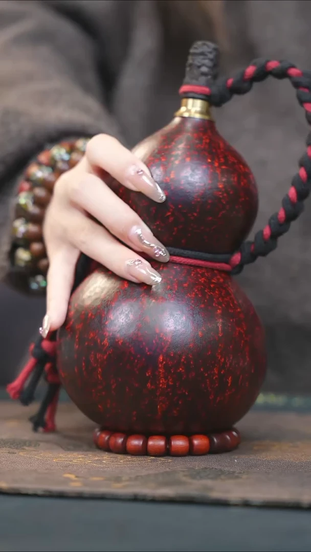 【闪购商品】WS160大漆酒葫芦不包手串及旋转底座