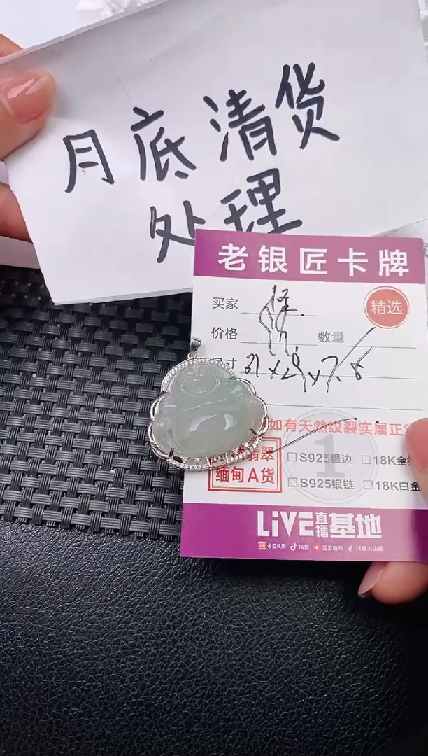 翡翠银S925镶嵌颈饰·