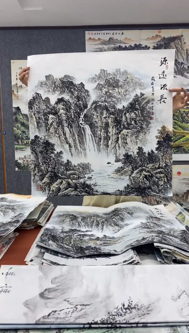 国画福利！沈泳江手绘 四尺斗方68*68cm