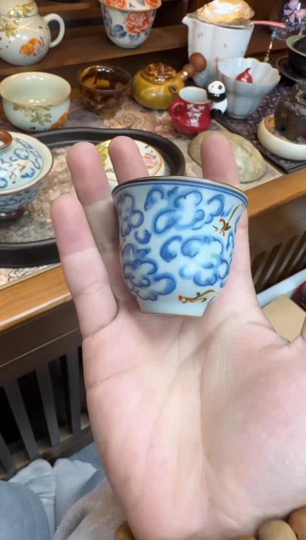 摆件陶茶具茶具茶具祥云铃铛杯