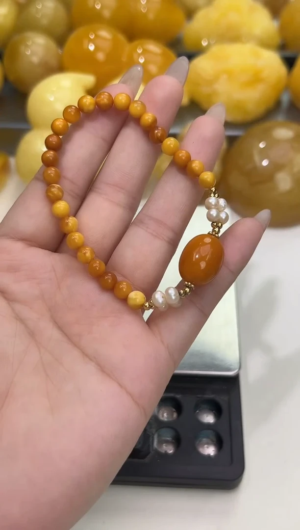 裸石琥珀未镶嵌琥珀蜜蜡手串